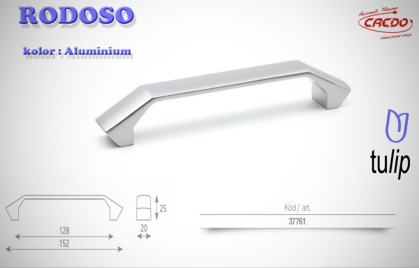 Uchwyt Meblowy RODOSO aluminium