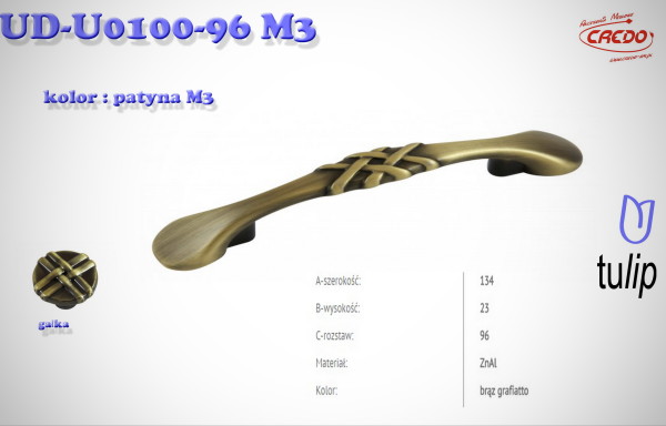 Uchwyt Meblowy UD-U0100 patyna